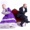 Woman and Man on love seat